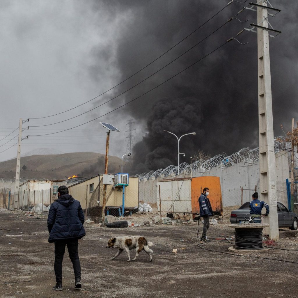 Black Rain and Health Fears After Strikes on Iran Fuel Depots