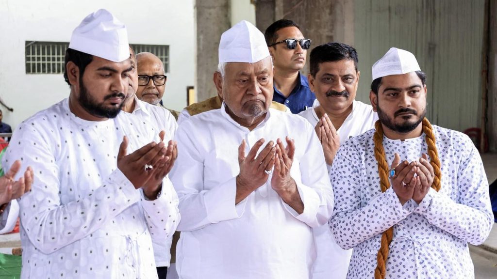 Nitish Kumar skips namaz at Patna’s Gandhi Maidan for first time in 20 years