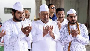 Nitish Kumar skips namaz at Patna’s Gandhi Maidan for first time in 20 years