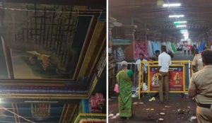Ceiling Collapse at Samayapuram Mariamma Temple