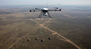 Outdoor,Photo,Of,A,High-altitude,Drone,With,A,Small,Camera