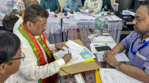 BJP puts up united front as Suvendu Adhikari files nomination for Nandigram