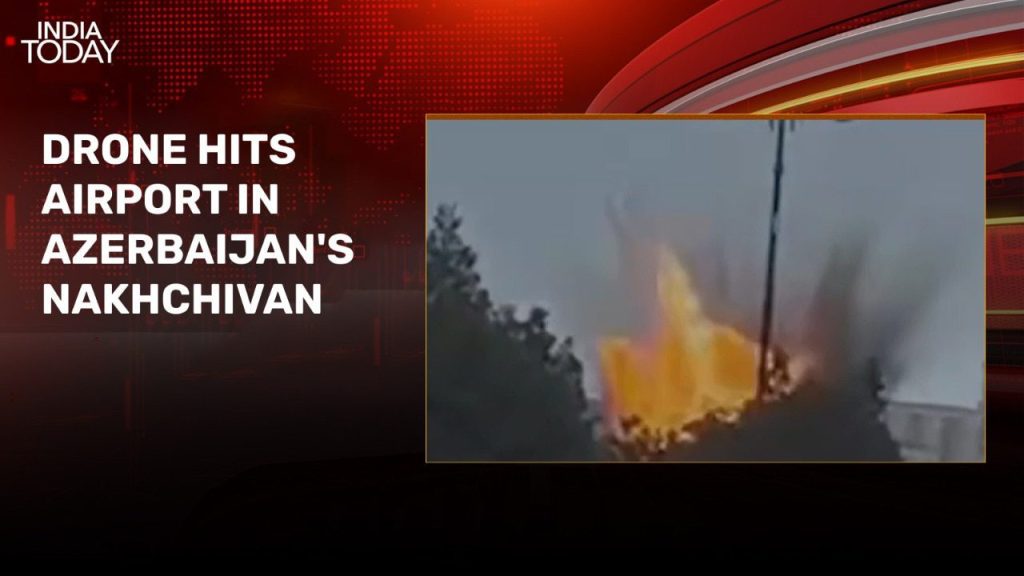 Watch: Moment when drone struck Azerbaijan airport; 2 injured