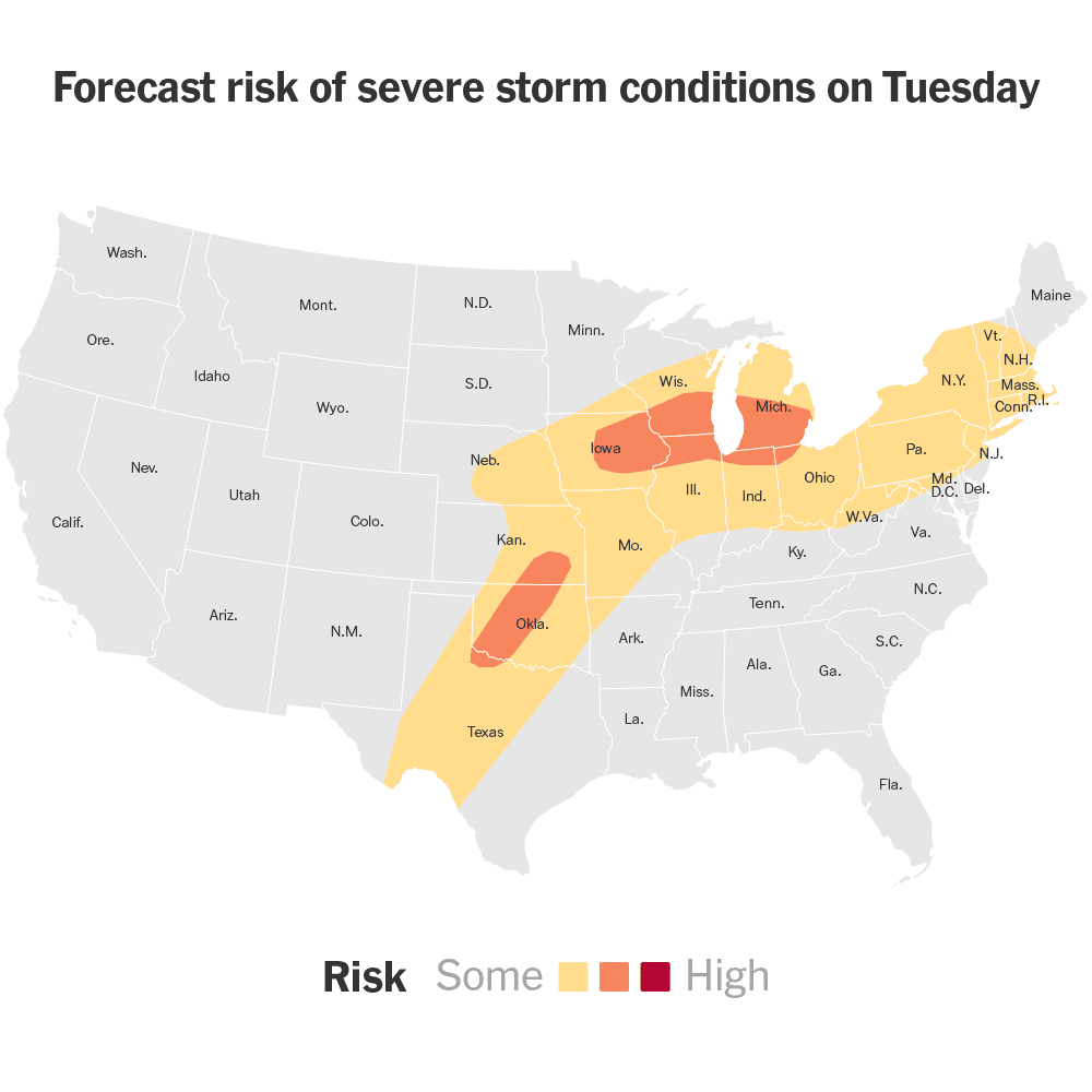 Powerful Storm System Brings Severe Weather Threat to 125 Million in Central US