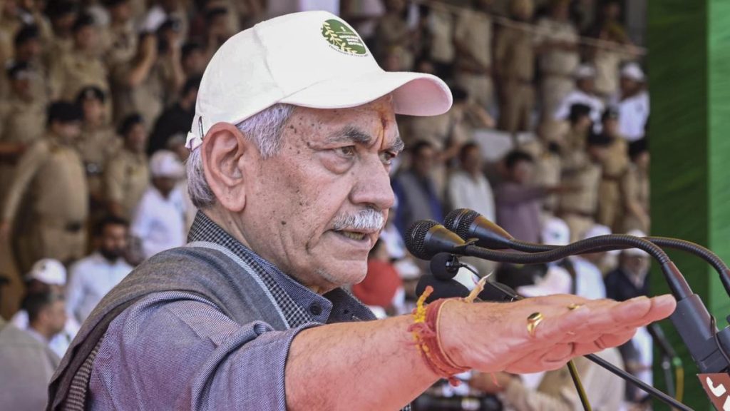 Drug smugglers’ licence, passport, Aadhaar to be revoked: J&K L-G Manoj Sinha