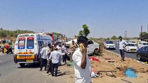 Six killed, eight injured as private bus rams van in Gujarat