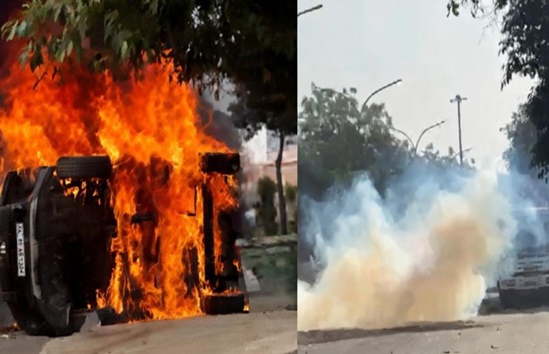 Violent Protests Erupt in Noida Over Salary Hike Demands, Leaving Trail of Destruction
