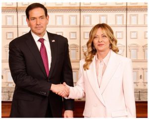 Rubio Meloni meeting