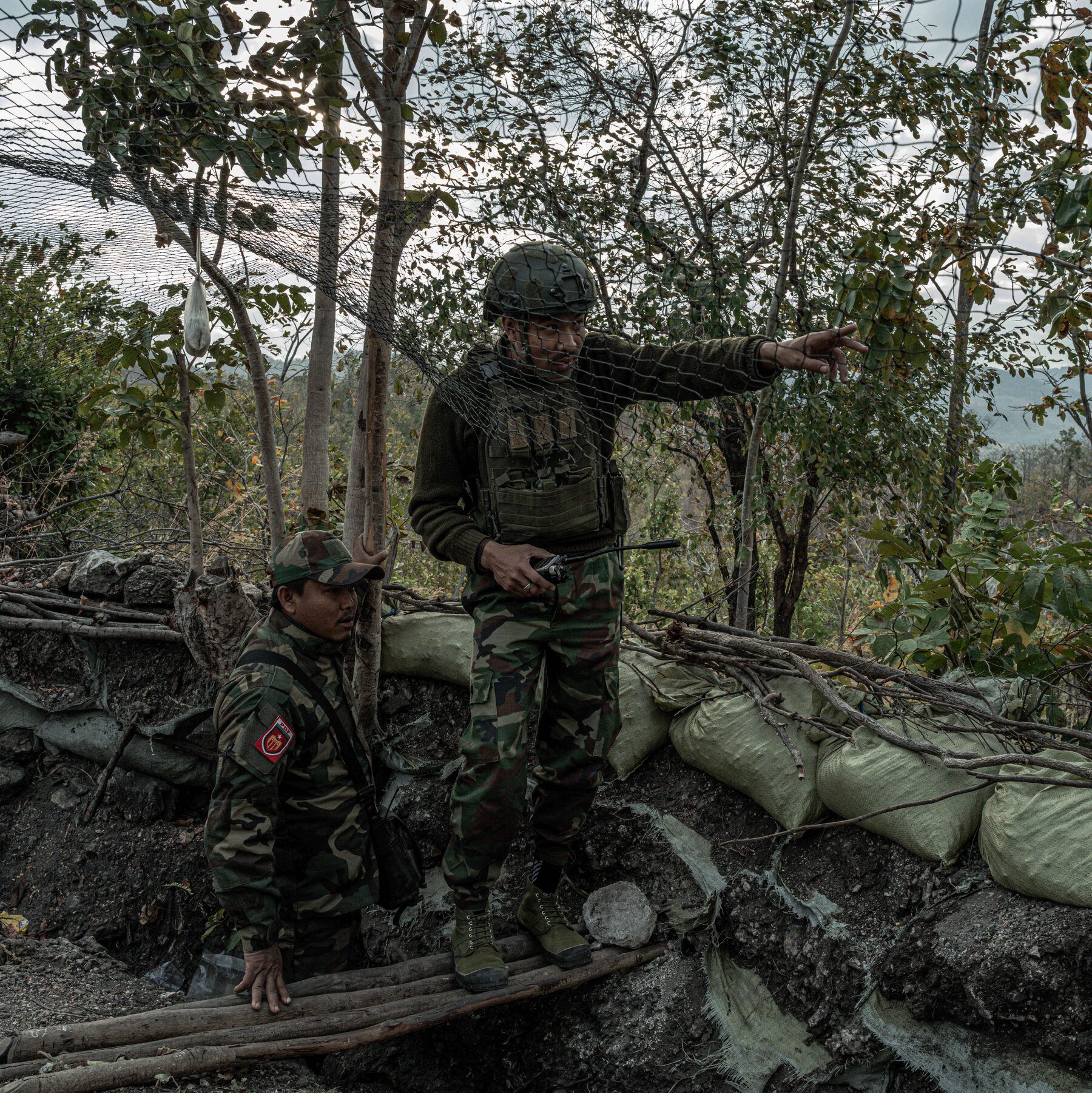 Myanmar Government Forces Waging War against Rebel Groups in Rakhine State.