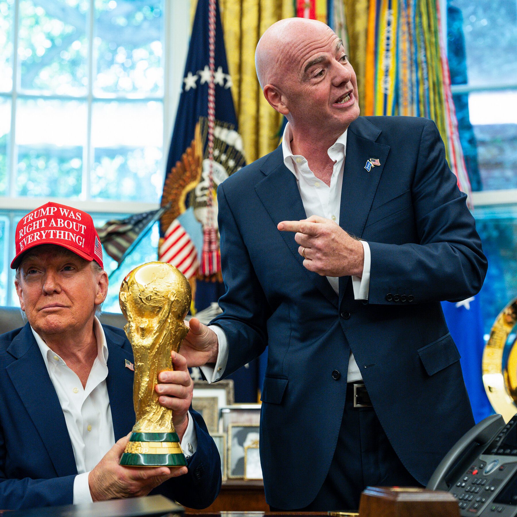 Infantino meets Trump in US.
