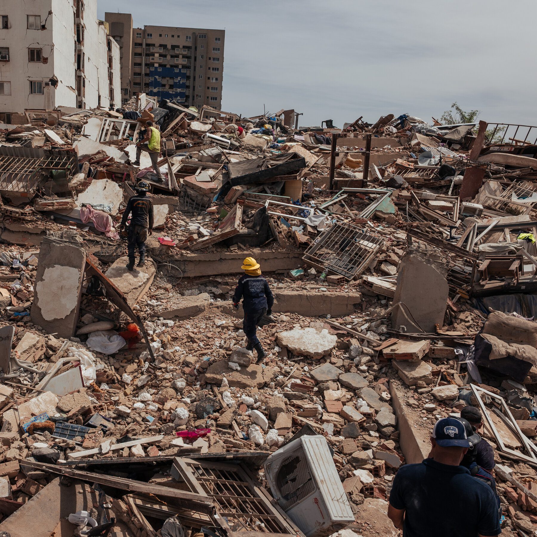 People trapped under rubble survive.