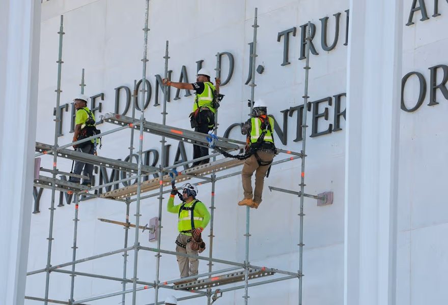Workers Begin Removing Trump’s Name from Kennedy Center
