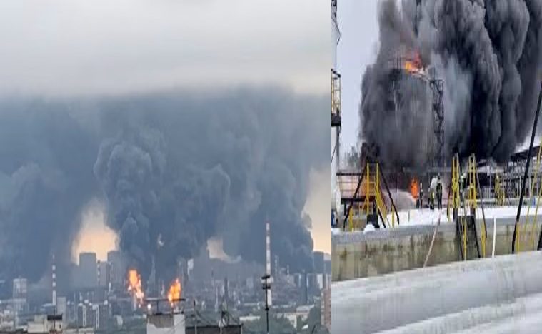 Russian oil refinery attacked by Ukrainian drones