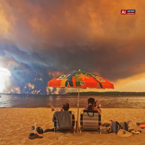Wildfires burn in Spain and France