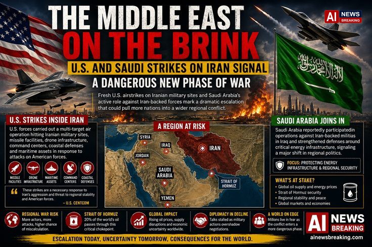 The Middle East on the Brink: U.S. and Saudi Strikes on Iran Signal a Dangerous New Phase of War