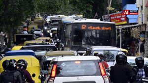 Lower Agaram Road barricaded for whitetopping work