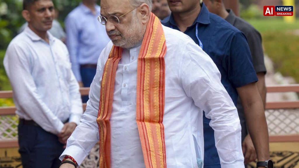 Home Minister Amit Shah offers condolences to slain policeman's family.