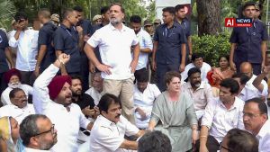Rahul, Priyanka lead Congress MPs in protest outside PM's residence; several detained
