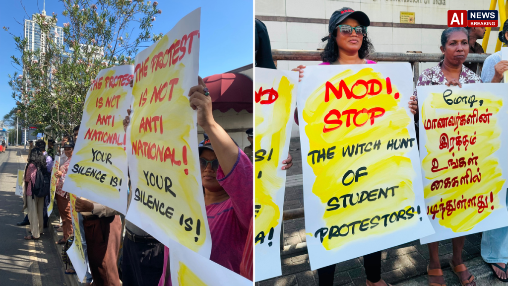 Sri Lankan activists and trade unionists express solidarity with Indian students.