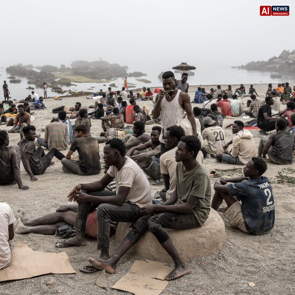 Migrants cross into Ceuta