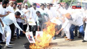 Congress activists protest over 'purification' ritual in Uttarakhand.