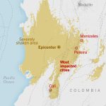Magnitude 6.9 earthquake strikes Colombia near Popayán.