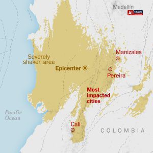 Here Is Where Colombia’s Quake Hit Hardest