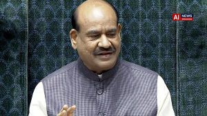 Lok Sabha session disrupted by opposition protests.