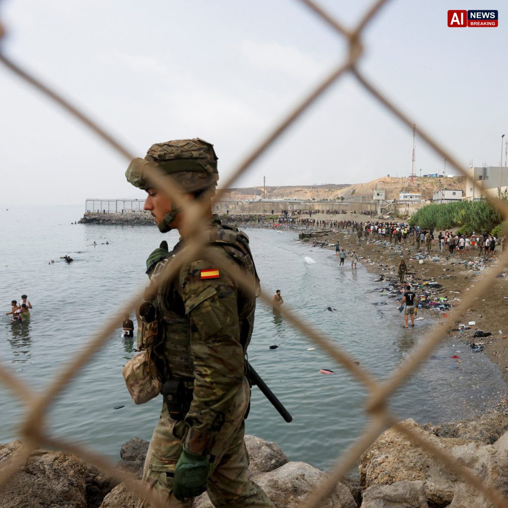 Migrants cross into Ceuta from Morocco