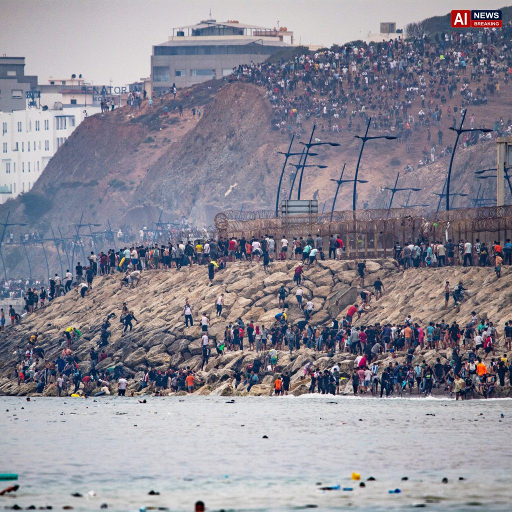 Migrants cross into Ceuta