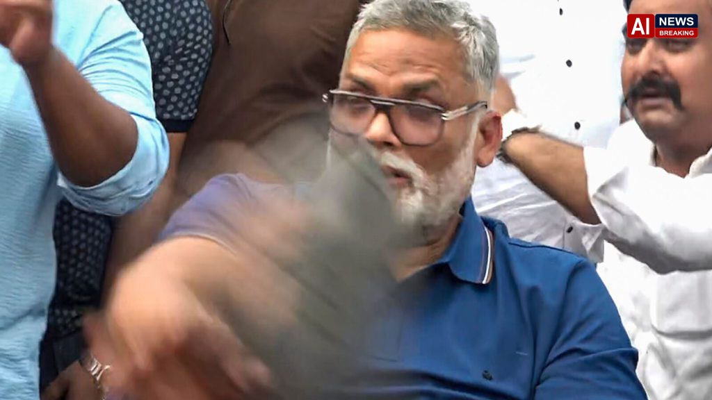 Slipper hurled at Pappu Yadav during press conference as MP defends Ram temple donation skit