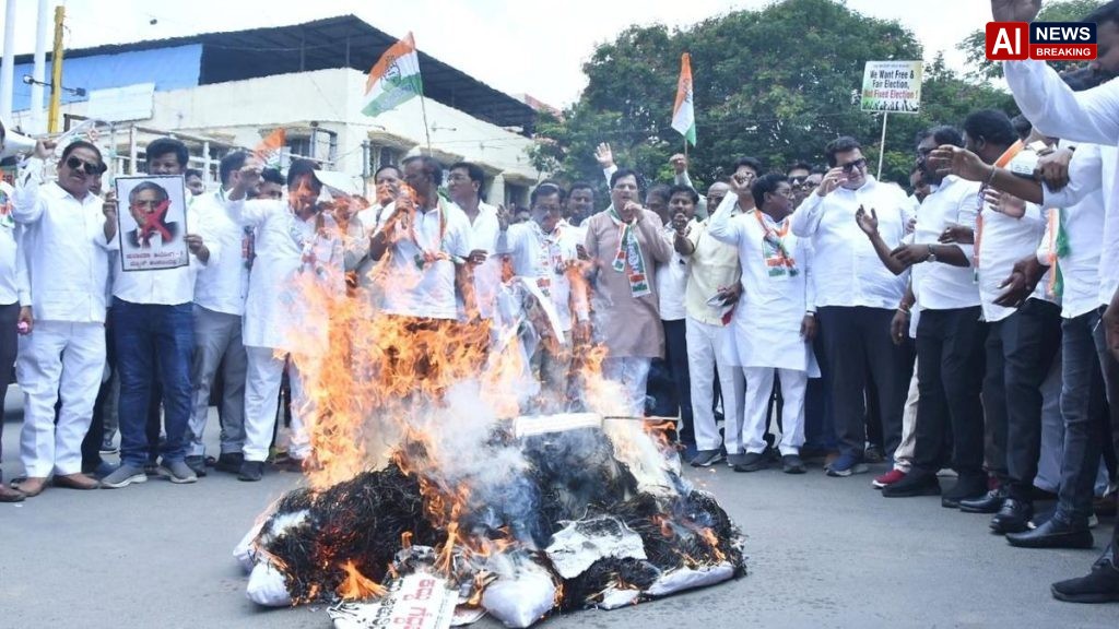 Congress stages protest in Kalaburagi demanding CEC Gyanesh Kumar’s resignation