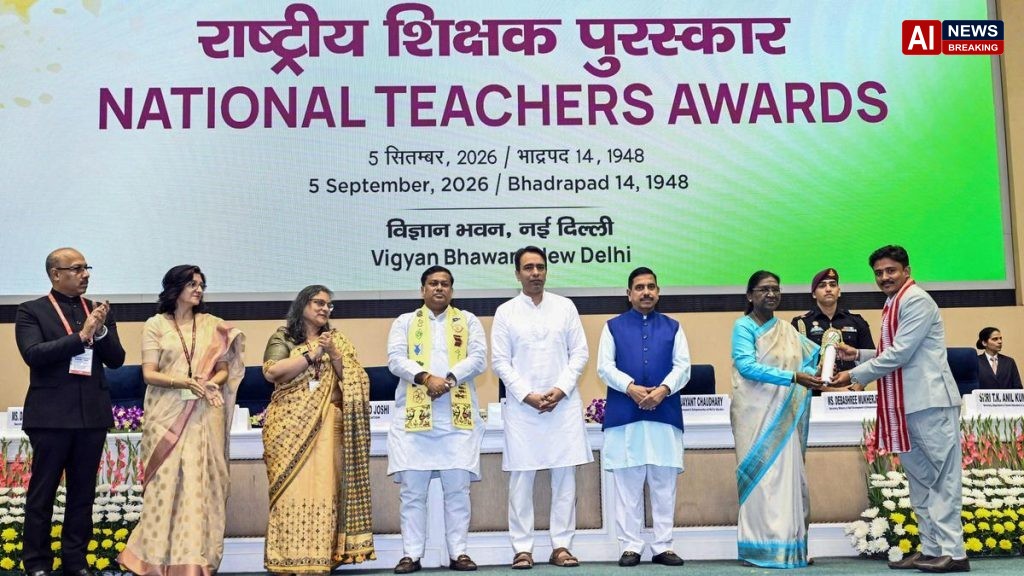President of India confers National Awards on teachers