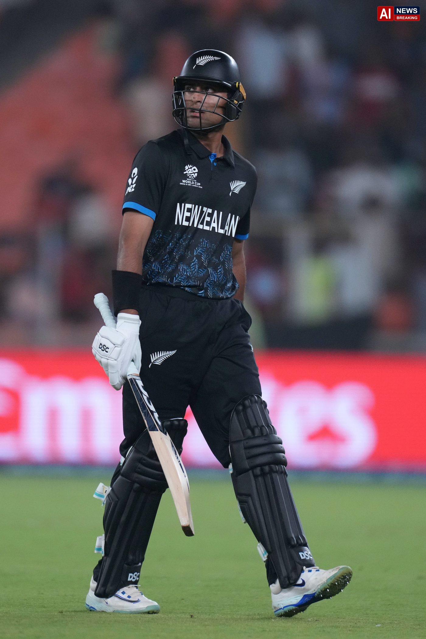 New Zealand drops Ravindra after hamstring strain.