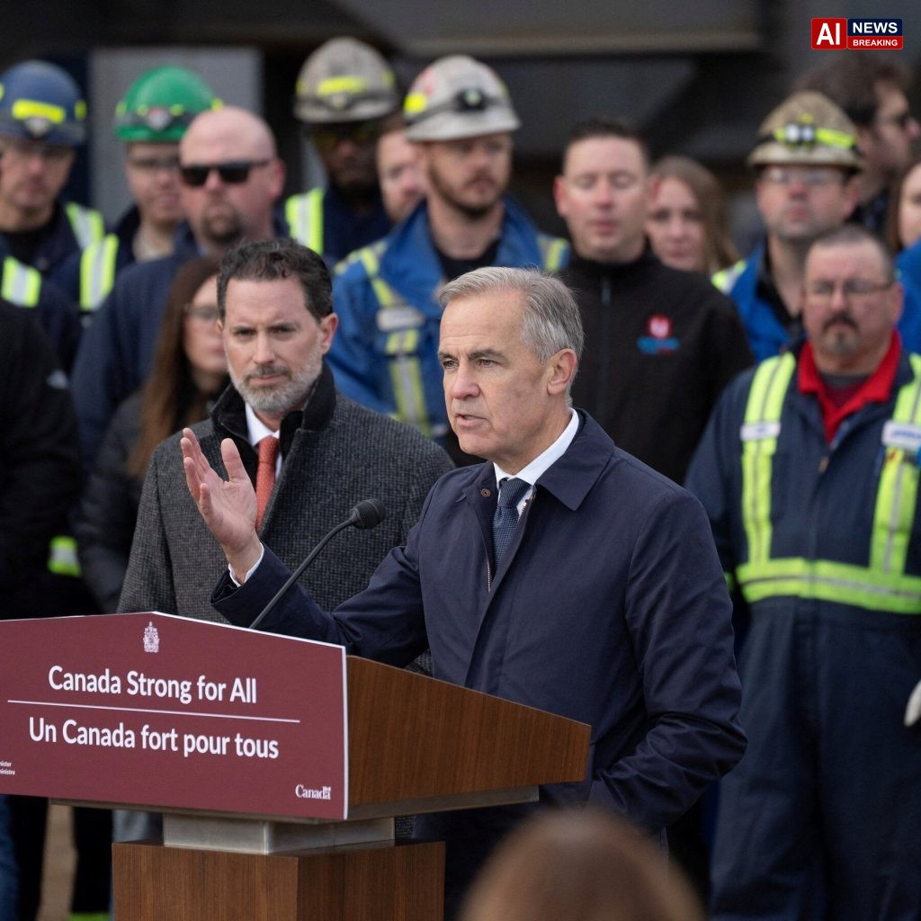 Canada’s Proposed Oil Pipeline Offers Carney Relief From Domestic and Global Turmoil