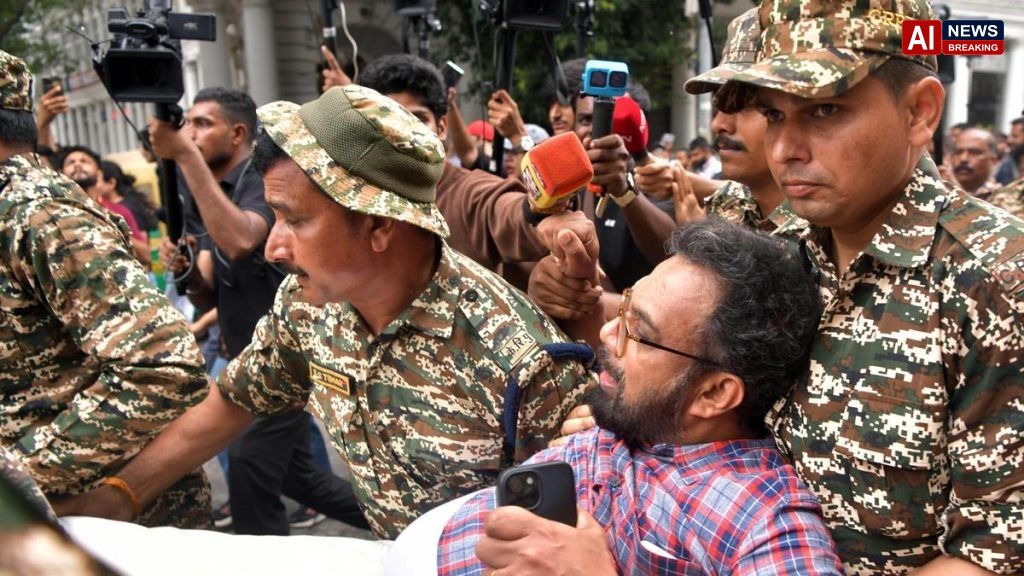 Keralam Rajya Sabha MP John Brittas allegedly assaulted by CRPF personnel; SFI activists suffer injuries