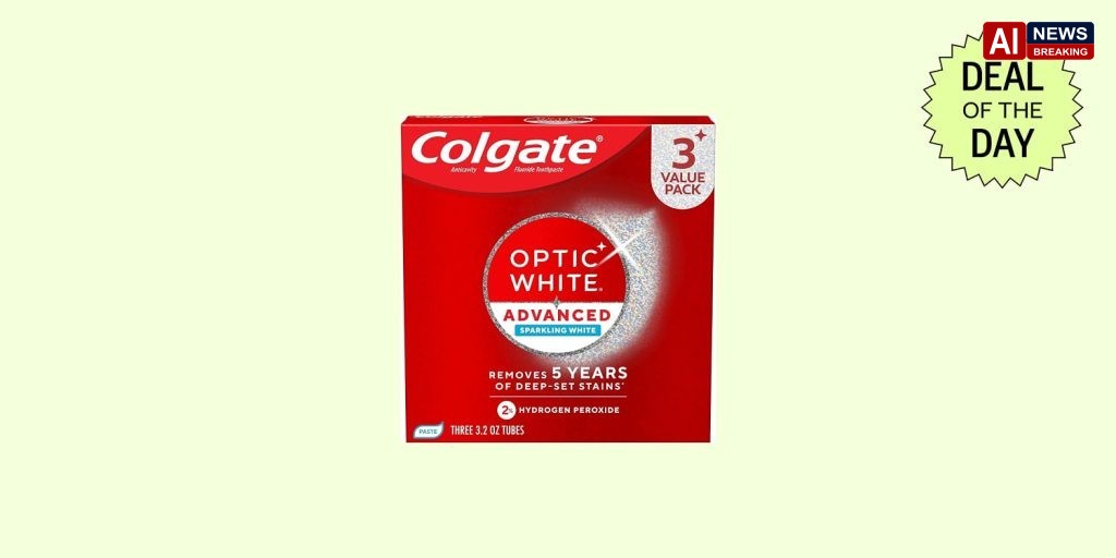 Colgate’s whitening toothpaste is 47% off today, and it’s not on the FDA’s recall list