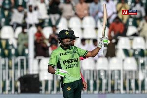 Nawaz, Minhas fifties lead Pakistan to 302