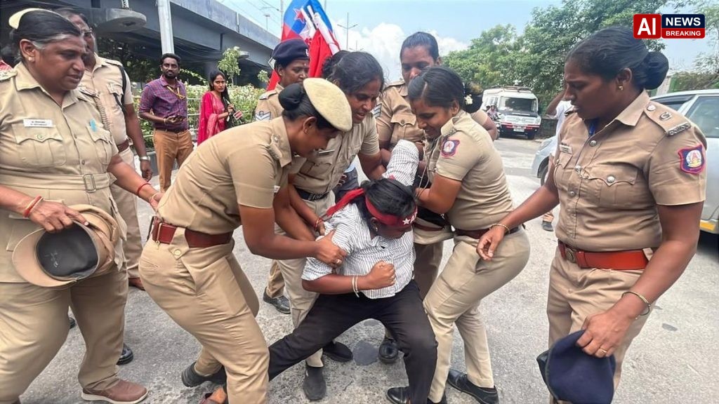 Anti-CEC protests in Chennai: AISF, AIYF cadres arrested on Anna Salai; over 40 protesters detained in Besant Nagar