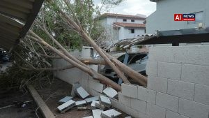 Violent Arizona storms bring possible tornado, toppled trees and golf ball-size hail