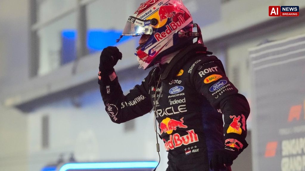Red Bull driver Max Verstappen wins Formula 1’s Singapore Grand Prix