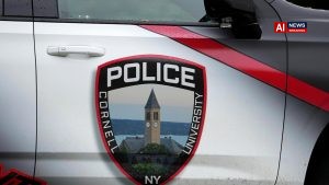 Cornell building is sprayed with graffiti blasting school's response to gang rape complaint
